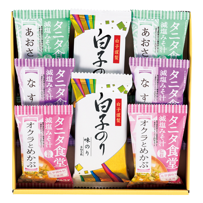 内祝い　食品｜｜タニタ食堂監修減塩みそ汁・白子のり詰合せ　No.20　※消費税・8％｜お祝いのお返し