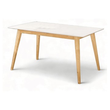 凱特琳岩板 140 & 150CM兩款可挑 餐桌 岩板桌 北歐風 實木桌腳 TBB029