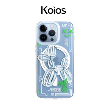 【Koios】iPhone｜氣球狗造型磁吸手機殼 15 14 13 Pro Max 透明殼 保護殼 磁吸 透明
