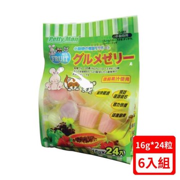 PettyMan-小動物專用果凍-綜合口味 24粒/包 X(6入組) (13-651)(下標數量2+贈神仙磚)