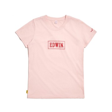 EDWIN 女款 白沙屯 媽祖保庇短袖T恤 (淡粉紅)#上衣