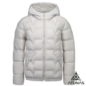 【ATUNAS 歐都納】女款HEAT CORE蓄熱羽絨外套A1GA2530W奶油白/防潑水/防風/保暖佳/帽可拆/都會休閒