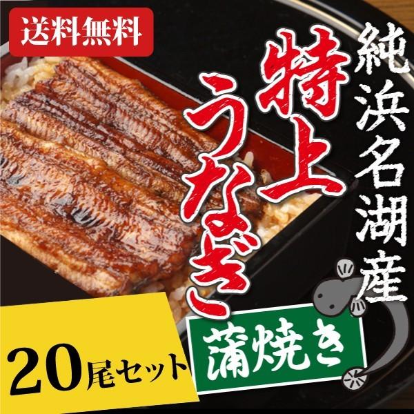 うなぎ 蒲焼き 国産 浜名湖産 特選浜名湖うなぎ蒲焼き20尾セット