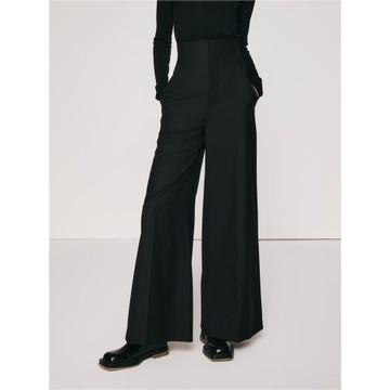 Z老板   極簡超高腰闊腿羊毛A字形長褲