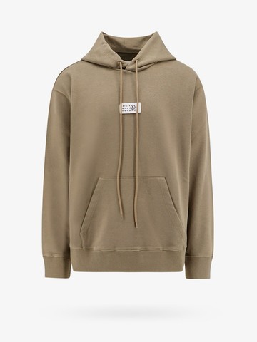 Cotton blend sweatshirt with numeric signature patch - MM6 MAISON MARGIELA - gender_Man