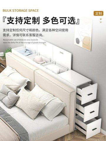 實木夾縫床邊柜床頭柜床尾窄柜縫隙柜長條榻榻米儲物柜置物架靠墻