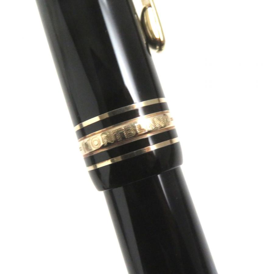 美品▼MONTBLANC モンブラン マイスターシュテュック No.146 ホワイトスター ペン先14K 万年筆 ブラック×ゴールド Mニブ ドイツ製