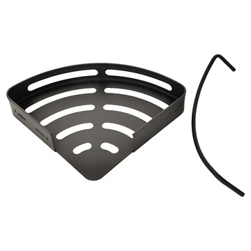 浴室置物架三角籃帶桿帶鉤 槍灰 無痕貼片款  1個