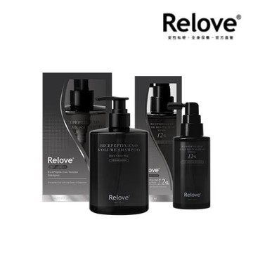Relove-黑泌肽豐盈洗髮精(晨柑朝露)+黑泌肽養髮液(加強版12%) 組合