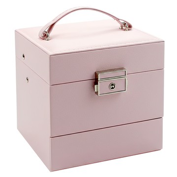 PORA BELLA 鏡子皮革 首飾盒 L931  粉色