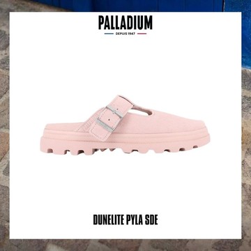 PALLADIUM DUNELITE PYLA SDE 麂皮穆勒拖鞋 粉 74454-605