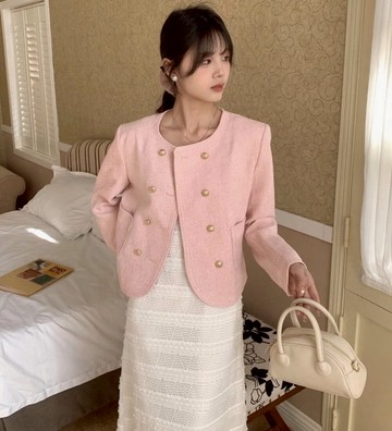 「設計師回饋款」優雅排扣韓國小香風外套