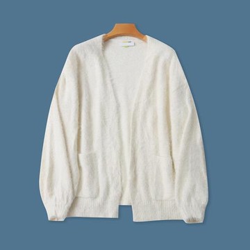 外貿秋冬季女裝針織開衫 V領寬松顯瘦氣質百搭減齡保暖洋氣毛衣