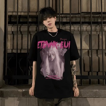 【隔日到貨 美式女神大印花】重磅短t 280g純棉短袖T恤夏季美式復古短袖上衣青少年加大碼Oversize t恤男生T恤