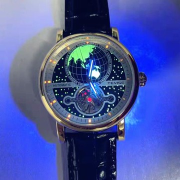 2024宇宙全自動機械表手表男時尚潮流小眾網紅抖音同款星空夜光表