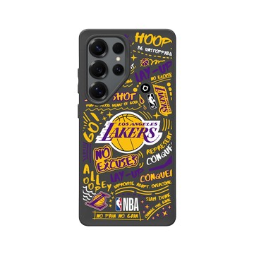 Galaxy S25 Ultra SolidSuit 黑 - NBA - 塗鴉系列-洛杉磯湖人 L.A. Lakers - Graffiti