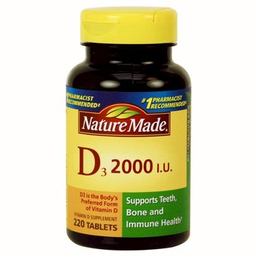 Vitamin D 2000 IU 220 Tabs by Nature Made