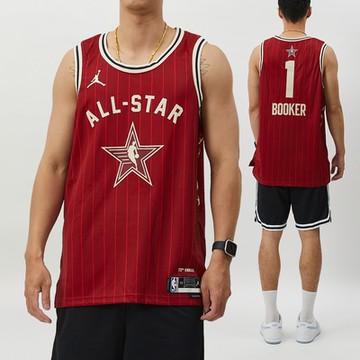 Nike ASW MNK DF SWMN JSY T1 24 男款 紅色 籃球 BOOKER 球衣 FQ7732-609