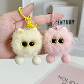𝑳𝒖𝒄𝒌𝒚 𝒑𝒂𝒄𝒌✨包包吊飾【傲嬌小貓咪】小精靈 毛絨掛件 鑰匙扣 可愛吊飾 女生包包掛飾