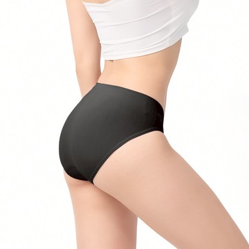 【安心包臀】抗菌無縫內褲-中低腰 - M / 黑