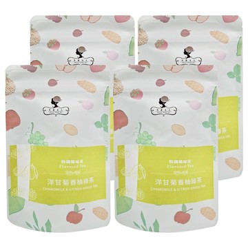 午茶夫人 洋甘菊香柚綠茶 0卡 日本頂級PET茶包  2g  8包  4袋