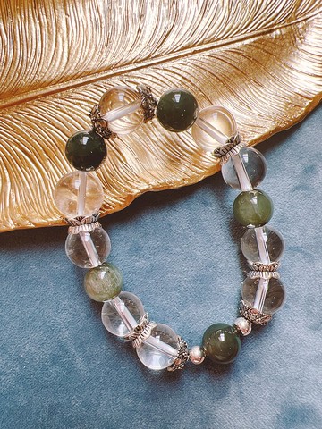 巨木森林HG-874-530綠髮晶/白水晶