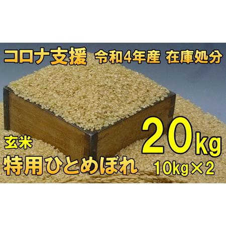 ふるさと納税 米 コロナ支援 岩手県奥州市産 特用ひとめぼれ20kg 令和4年産 白米 玄米も可 20kg[AC039] 岩手県奥州市