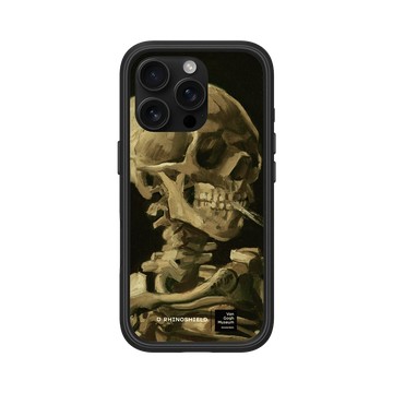 iPhone 16 Pro Mod NX 黑 - Van Gogh Museum - Crâne de squelette fumant une cigarette