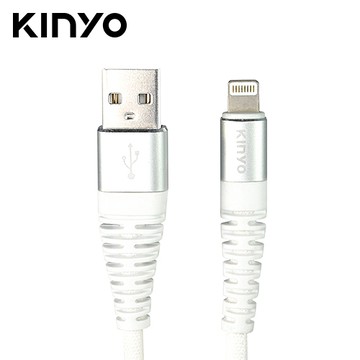 【KINYO】USB-A901 蘋果6A超快充數據線-白 1.2m