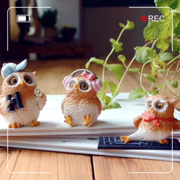 創意美式貓頭鷹小擺件動物家居裝飾書房桌面伴手禮復古風卡通可愛