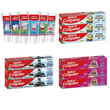 【蝦皮直營】高露潔 兒童牙膏 小小兵凝露薄荷口味/水果口味, 款式隨機40g-3入/佩佩豬90g-1入