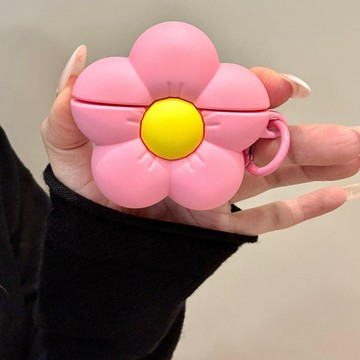春日立體粉花朵 適用AirPods 4代耳機殼 AirPods Pro Pro2 耳機保護套蘋果1/2代 3代耳機套