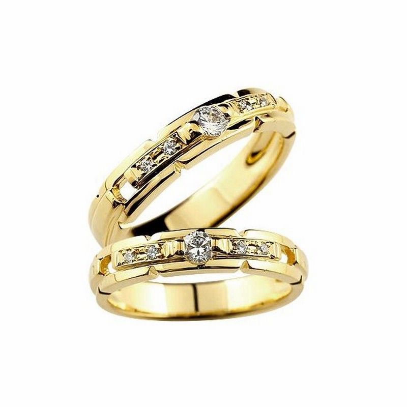 結婚指輪 マリッジリング 人気 ペアリング ダイヤモンド 結婚式 イエローゴールドk18 18金 ダイヤ ストレート カップル 男性用 送料無料 通販 Lineポイント最大0 5 Get Lineショッピング