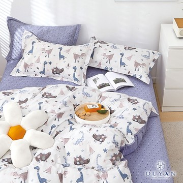 【DUYAN 竹漾】40支精梳棉雙人床包被套四件組 / 恐龍趣遊 台灣製