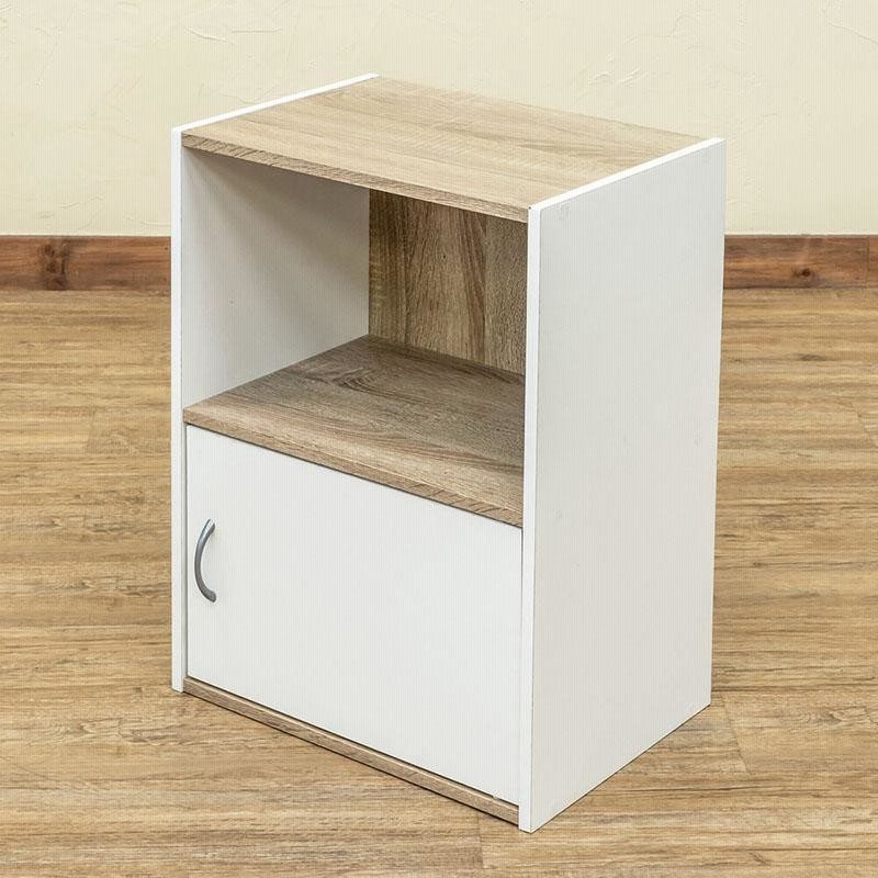 GRANZ 扉付オープンシェルフ ホワイト カラーボックス 扉付き 収納