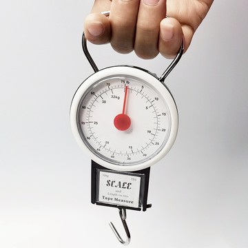 行李彈簧秤 32kg手提秤 帶捲尺旅行秤 出國用品 機械秤 不用擔心沒電 客製化禮品專家 6394