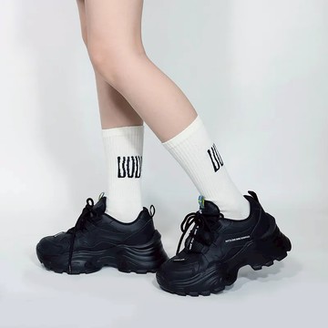 【MOZ瑞典駝鹿】moz瑞典駝鹿 Halla長腿密技 防潑水全皮革老爹鞋 (黑)