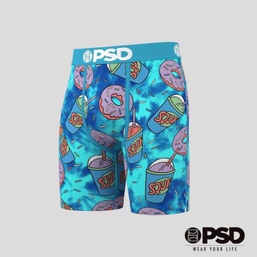 【PSD Underwear 官方旗艦店】THE SIMPSONS- 平口四角褲-冰沙時光-藍色