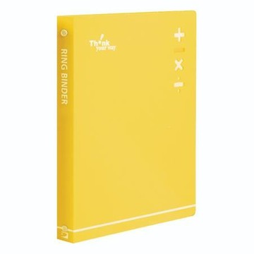 DATABANK粉彩A4加減乘除4孔資料夾/649-27A-Y/黃