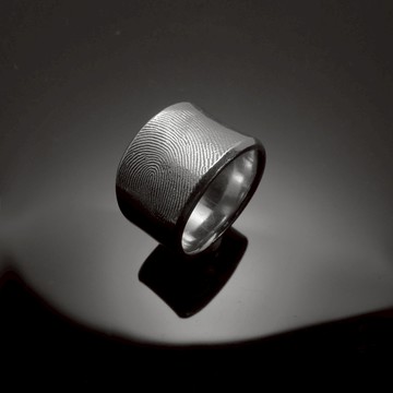 指紋印記系列 / 經典款指紋寬版戒 / 925銀 / 客製化