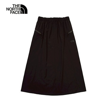 【The North Face 官方旗艦】北面女款黑色DWR防潑水長裙｜8DGTJK3