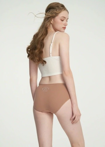 抗菌系列．細邊中腰三角內褲(摩卡慕斯棕-午茶時光)