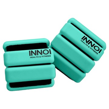 Innoi 矽膠負重手環 腕帶腳環沙袋 2入組  34 x 9 cm  1.8kg  薄荷綠