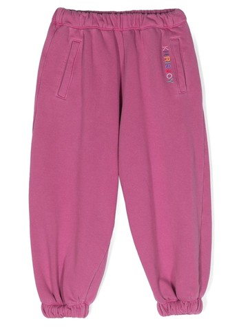 Khrisjoy Kids - logo-embroidered cotton track pants - kids - Cotton/Viscose - 6 yrs - Pink