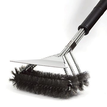 [刷毛尖挺 強力不疲軟] 鋼刷 長柄鋼刷 清潔刷 鐵刷 鋼絲刷 鐵鍋刷 不銹鋼刷  烤網刷