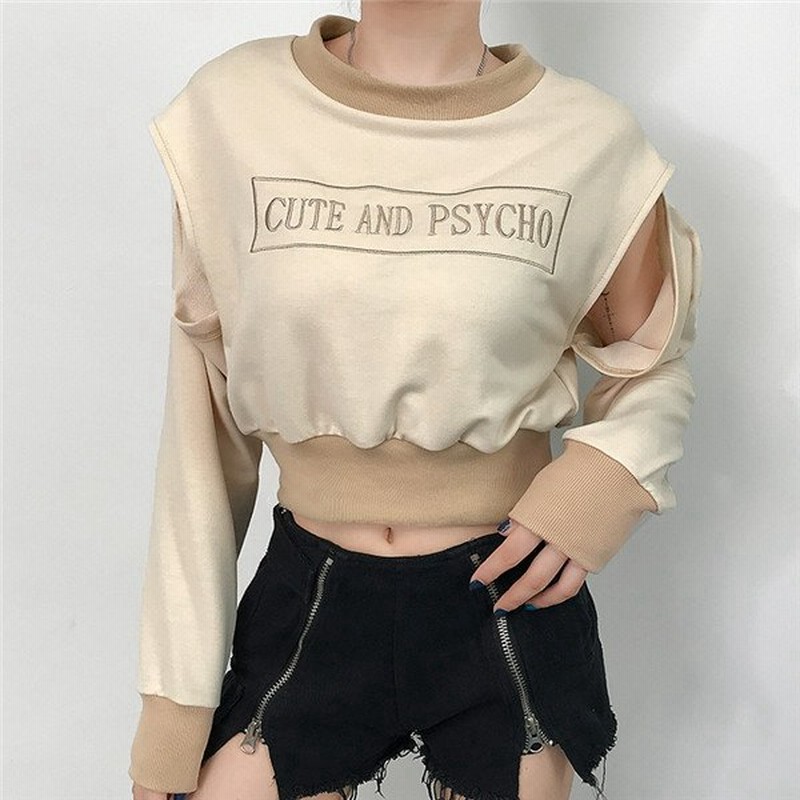 韓国 原宿系 レディースファッション スタイル ショート丈 ロゴ 長袖 スウェット トレーナー カラフル 奇抜 青文字系 トップス 通販 Lineポイント最大0 5 Get Lineショッピング