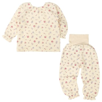 akachan honpo - 長袖家居服-套頭式穿衣練習 化妝品-象牙白