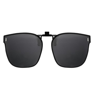 FANTON 偏光掀蓋夾式太陽眼鏡 FU83  正面133mm x 鏡頭高度54mm  黑色(鏡框)、煙色(鏡片)