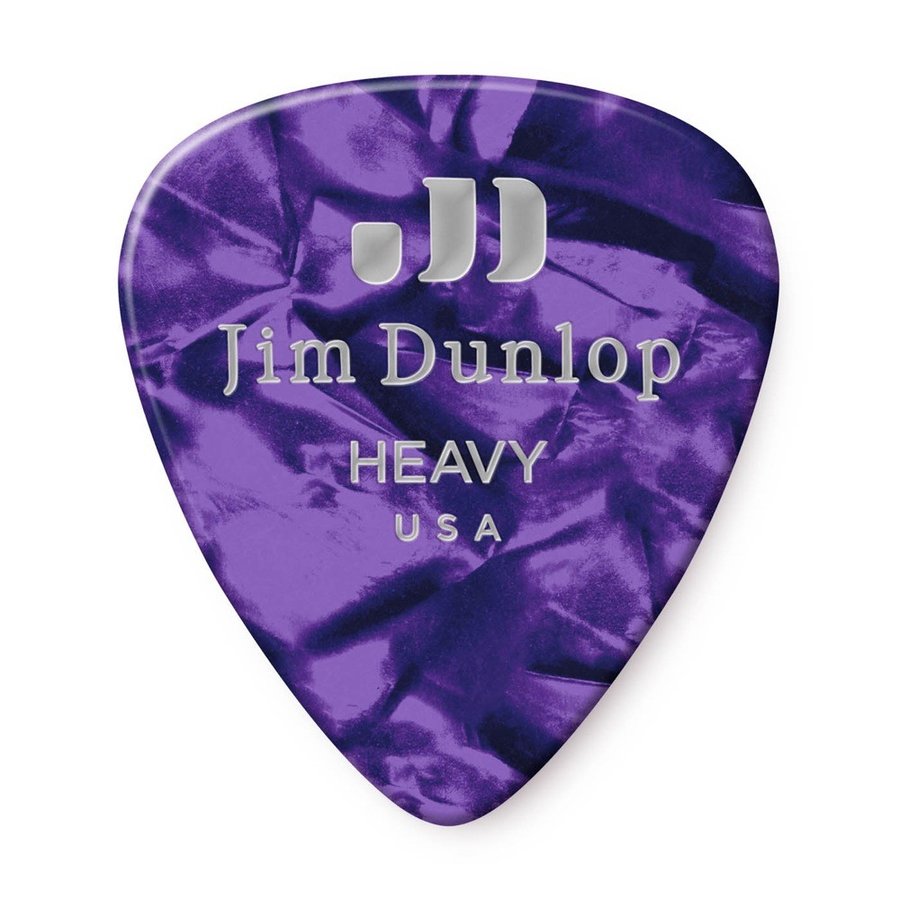 JIM DUNLOP 483 Genuine Celluloid Purple Pearloid Heavy ギターピック×36枚