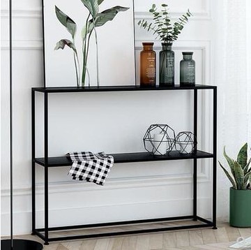 北歐玄關桌子靠墻現代簡約輕奢風玄關櫃鐵藝小條幾走廊置物架條案 【快速出貨】